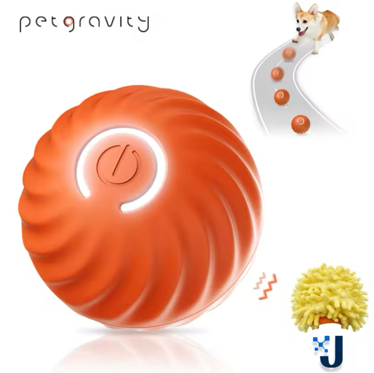 Dog Toy Ball Automatic Moving Bouncing Rolling Ball USB Smart puppy Interactive Dog Chew Toy Ball