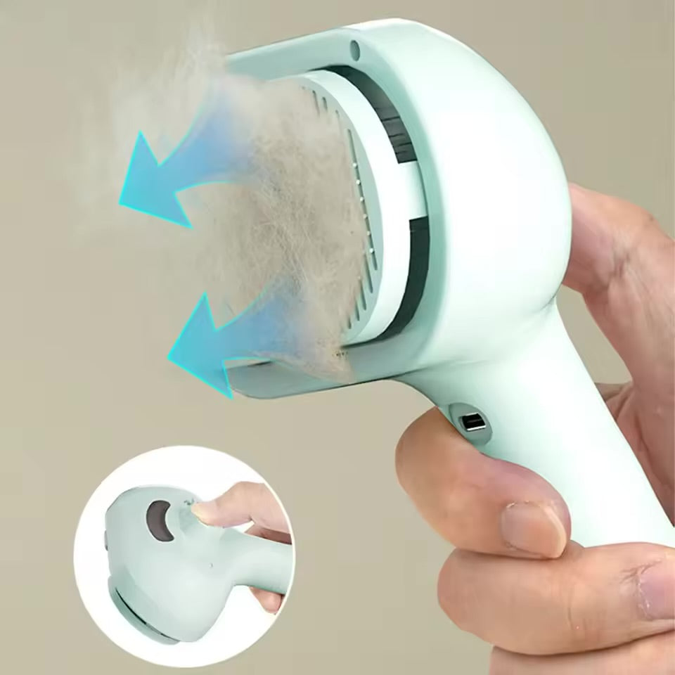 Spray Cat Brush for Shedding Hair Steamy Water Brush for Cats and Dogs Pet Hair Removal Comb with Water Tank and Release Button