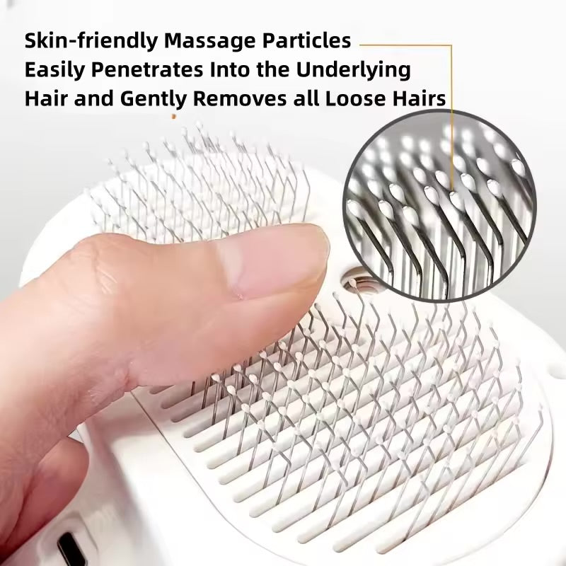 Spray Cat Brush for Shedding Hair Steamy Water Brush for Cats and Dogs Pet Hair Removal Comb with Water Tank and Release Button