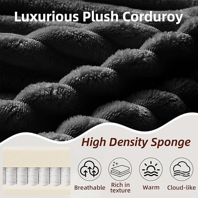 [3 Packs Shipped]  132-inch U-Shaped Sectional Corduroy Sofa - Modern and Soft for Living Room, Comfortable, No Assembly Required, Popular Boneless Sectional Sofa for Multiple People