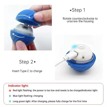 Dog Toy Ball Automatic Moving Bouncing Rolling Ball USB Smart puppy Interactive Dog Chew Toy Ball