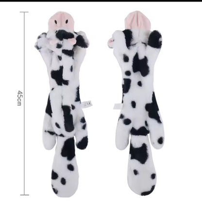 Funny Simulated Animal No Stuffing Dog Toy with Squeakers Durable Stuffingless Plush Squeaky Dog Chew Toy Crinkle Pet Squeak Toy