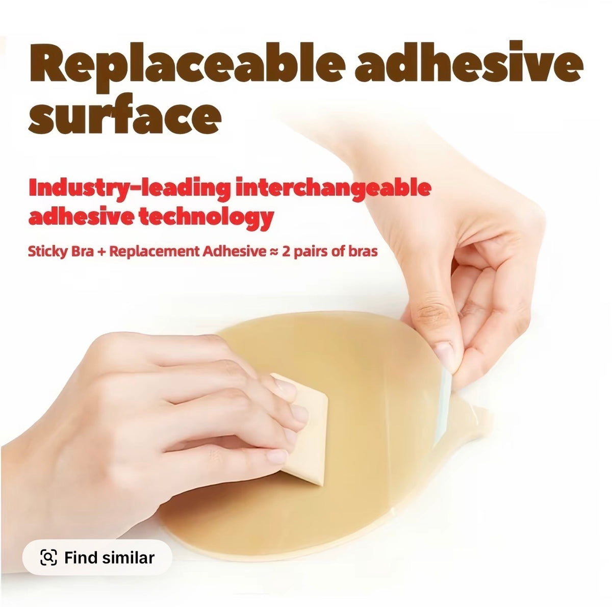 Puff #1 Push-up Sticky Bra – Waterproof & Sweat-proof,  Portable, Reusable, Washable, Essential for Travel Women's Wear with Storage Board & Replaceable Adhesive Pads