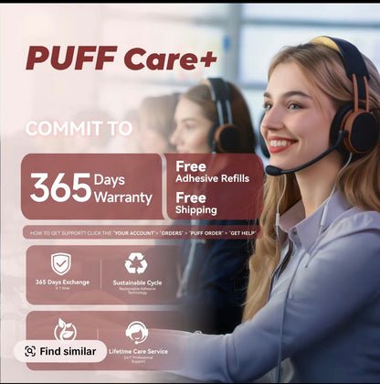 Puff #1 Push-up Sticky Bra – Waterproof & Sweat-proof,  Portable, Reusable, Washable, Essential for Travel Women's Wear with Storage Board & Replaceable Adhesive Pads