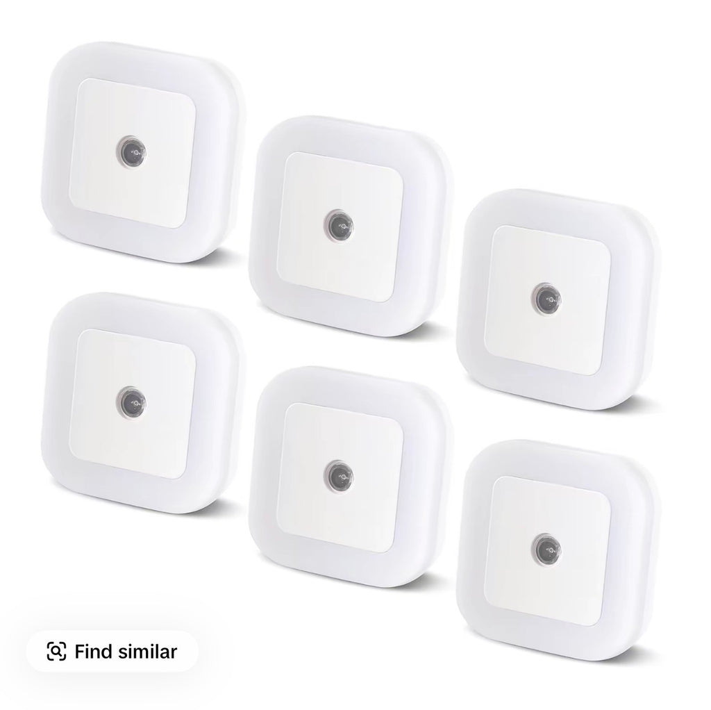 6 PCS LED Night Lights, Plug And Play Design Portable Night Lights, Auto Sensor Switch, Hallway Bedroom Night Lights Home Decor