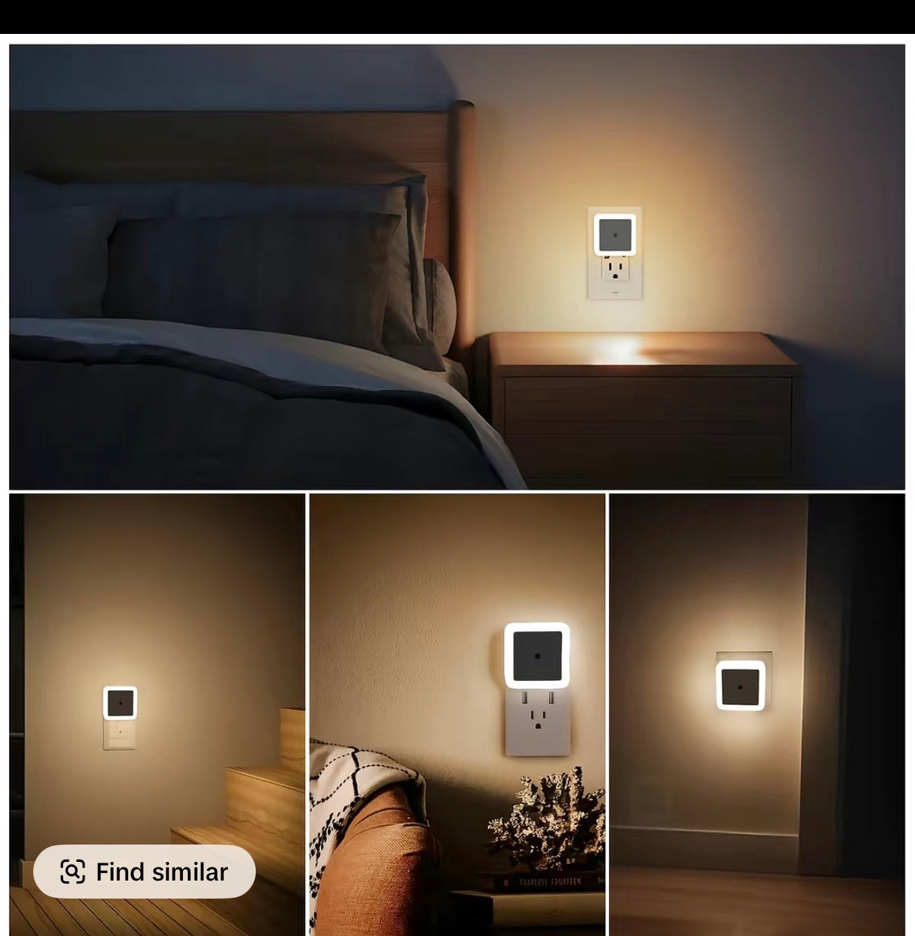 6 PCS LED Night Lights, Plug And Play Design Portable Night Lights, Auto Sensor Switch, Hallway Bedroom Night Lights Home Decor