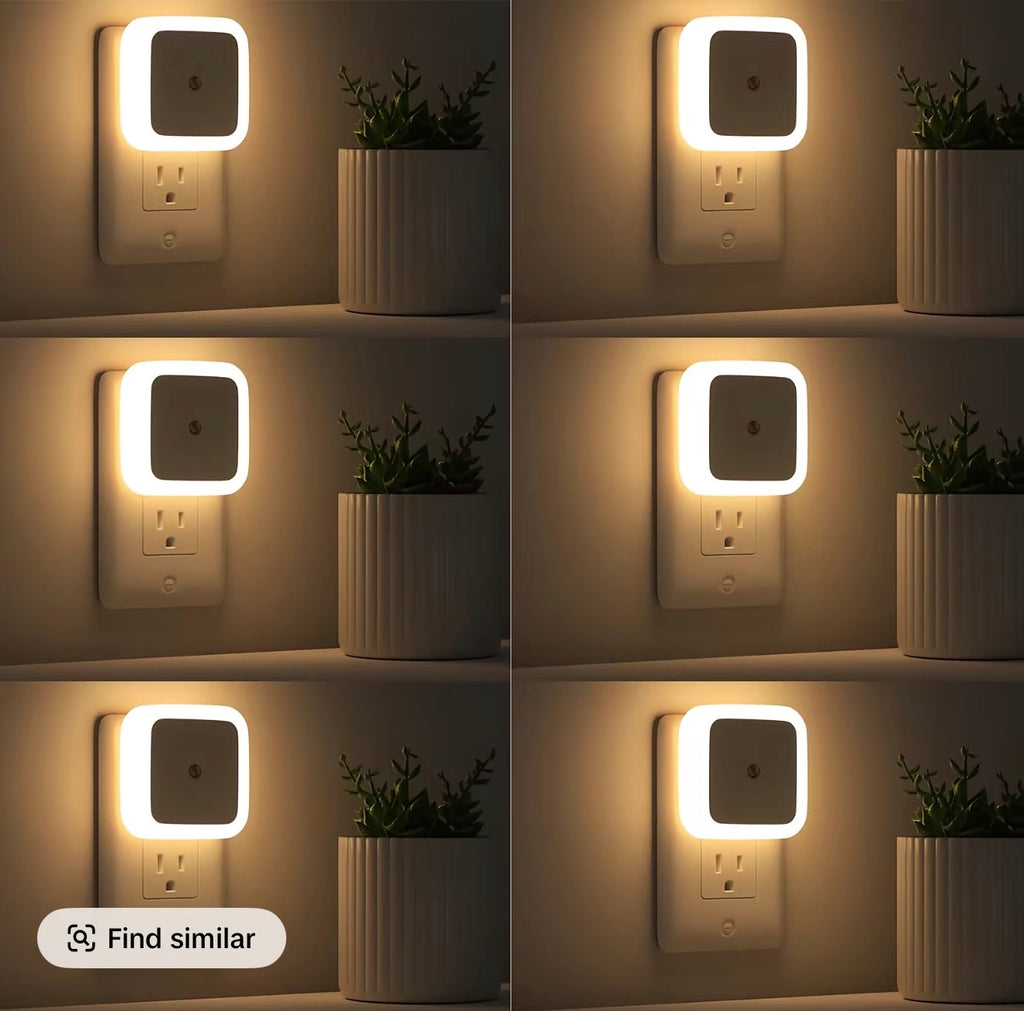 6 PCS LED Night Lights, Plug And Play Design Portable Night Lights, Auto Sensor Switch, Hallway Bedroom Night Lights Home Decor