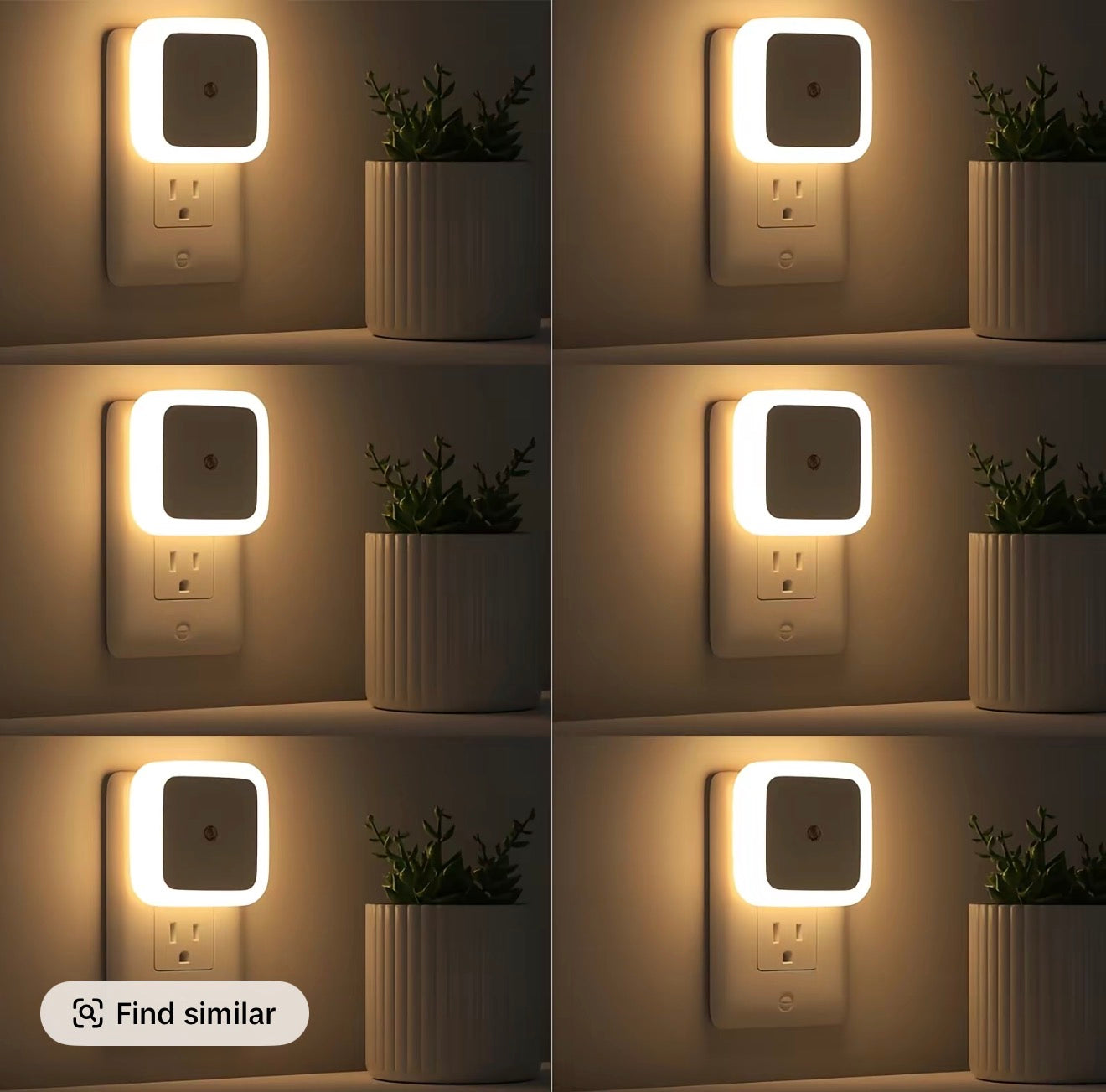 6 PCS LED Night Lights, Plug And Play Design Portable Night Lights, Auto Sensor Switch, Hallway Bedroom Night Lights Home Decor
