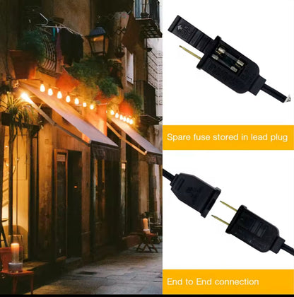 100ft Outdoor String Lights Waterproof, ST38 Globe Led Patio Lights with 24 Edison Vintage Bulbs, Connectable Outdoor Lights